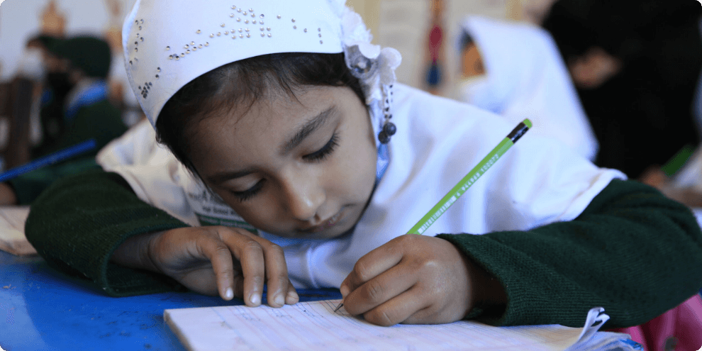 Student in a classroom